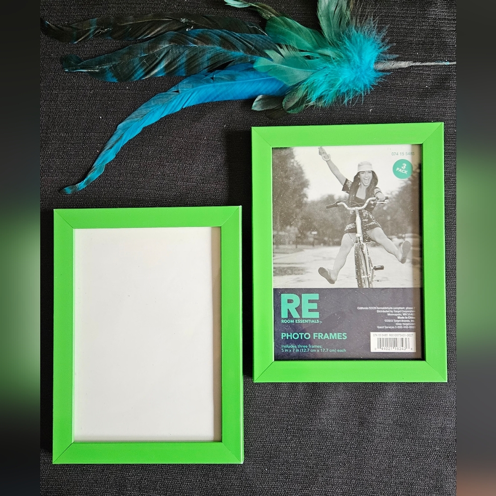Lime Green Modern Picture Frame Accents